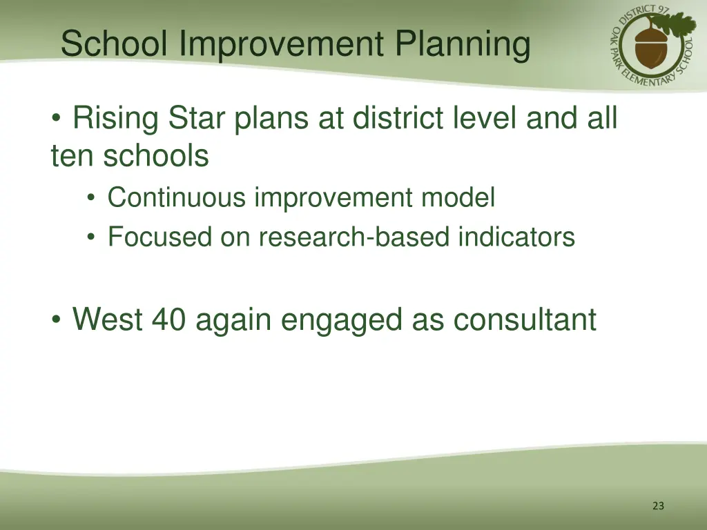 school improvement planning