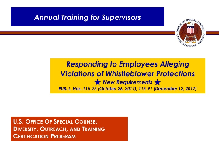 annual training for supervisors