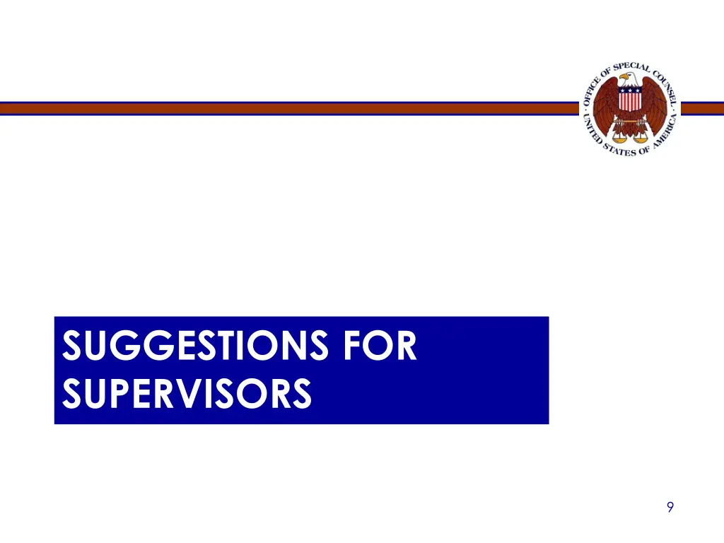 suggestions for supervisors