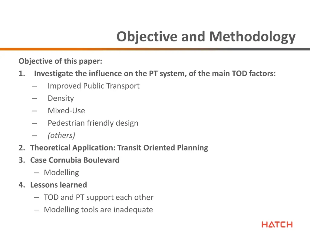 objective and methodology