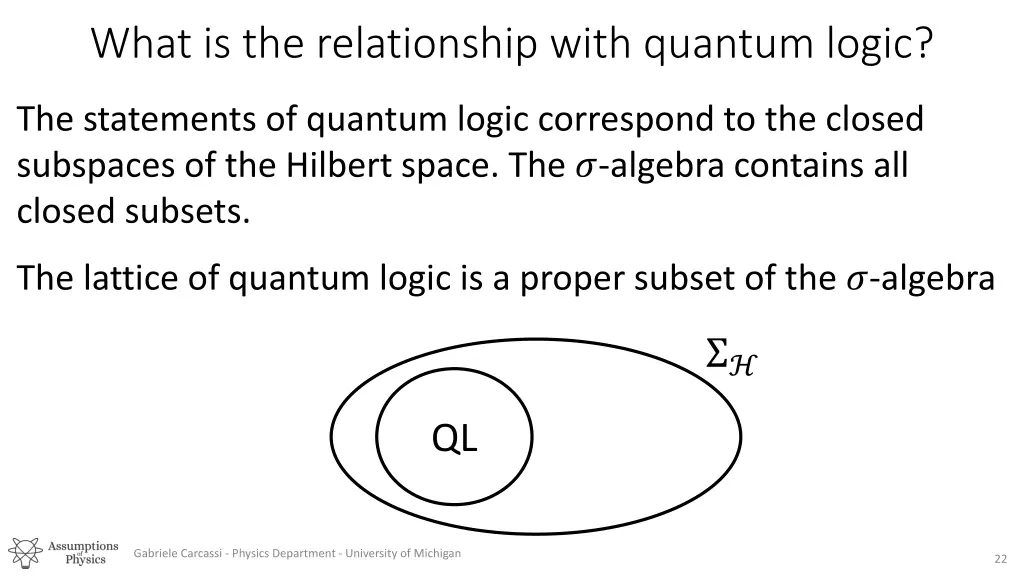 what is the relationship with quantum logic