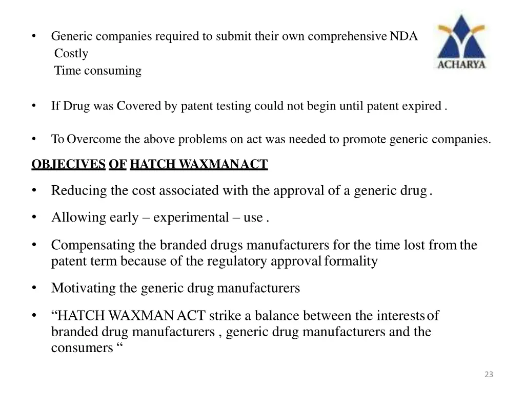 generic companies required to submit their