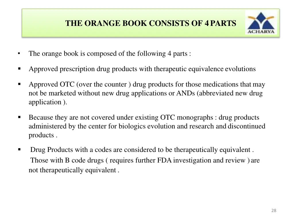 the orange book consists of 4parts