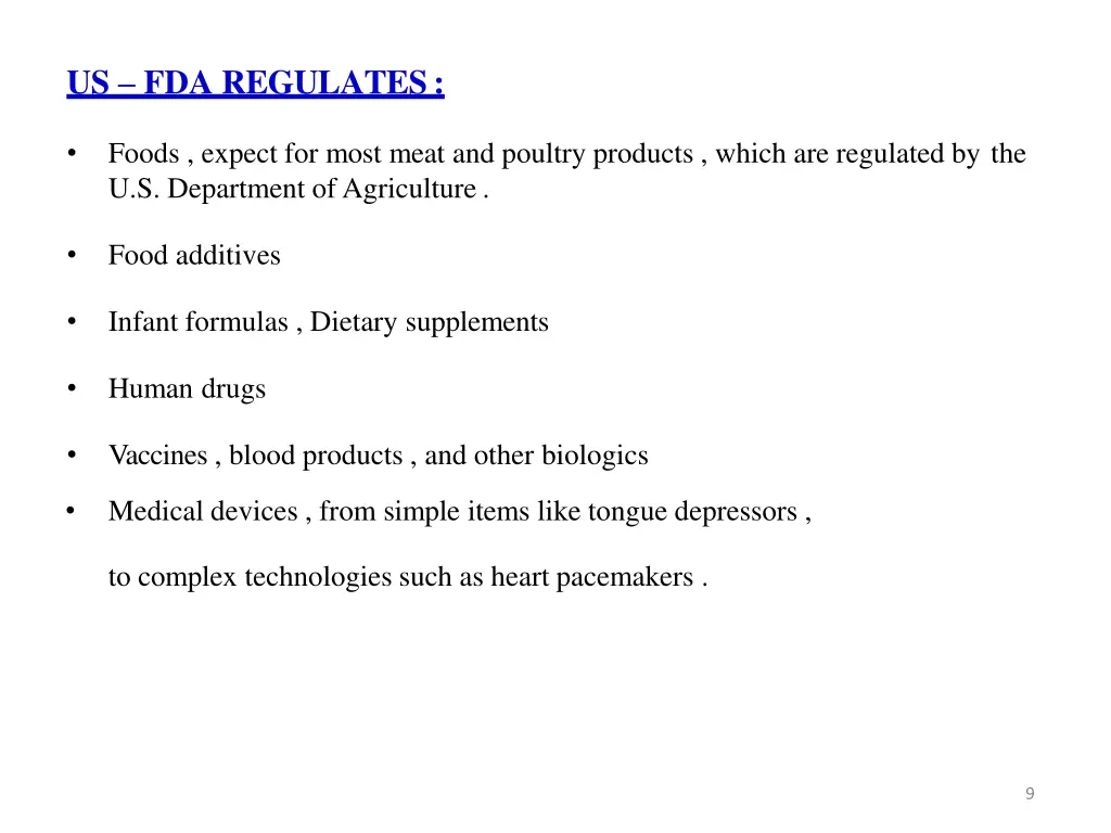 us fda regulates