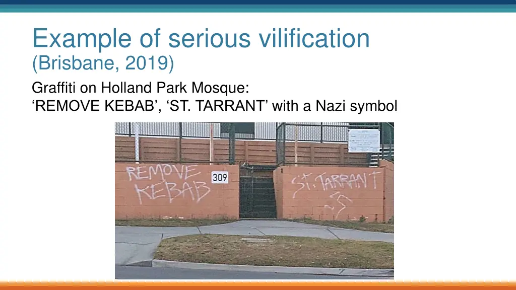 example of serious vilification brisbane 2019