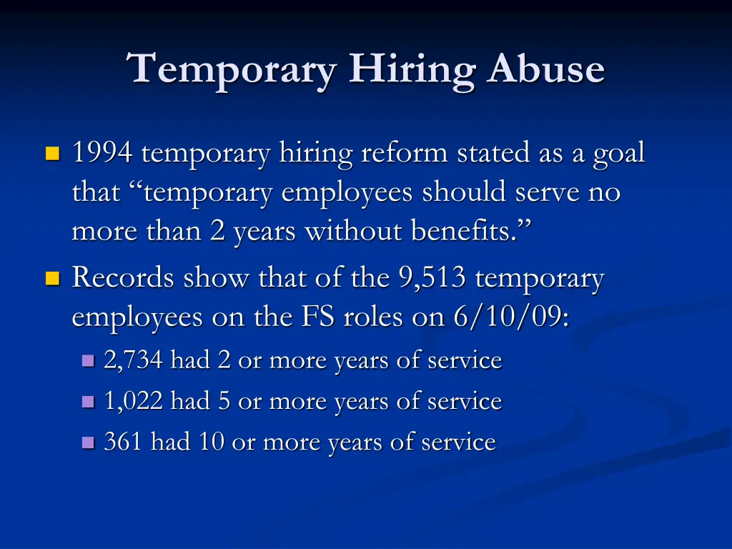 temporary hiring abuse