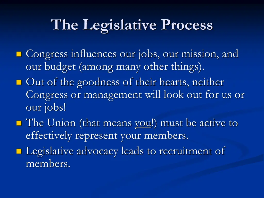 the legislative process