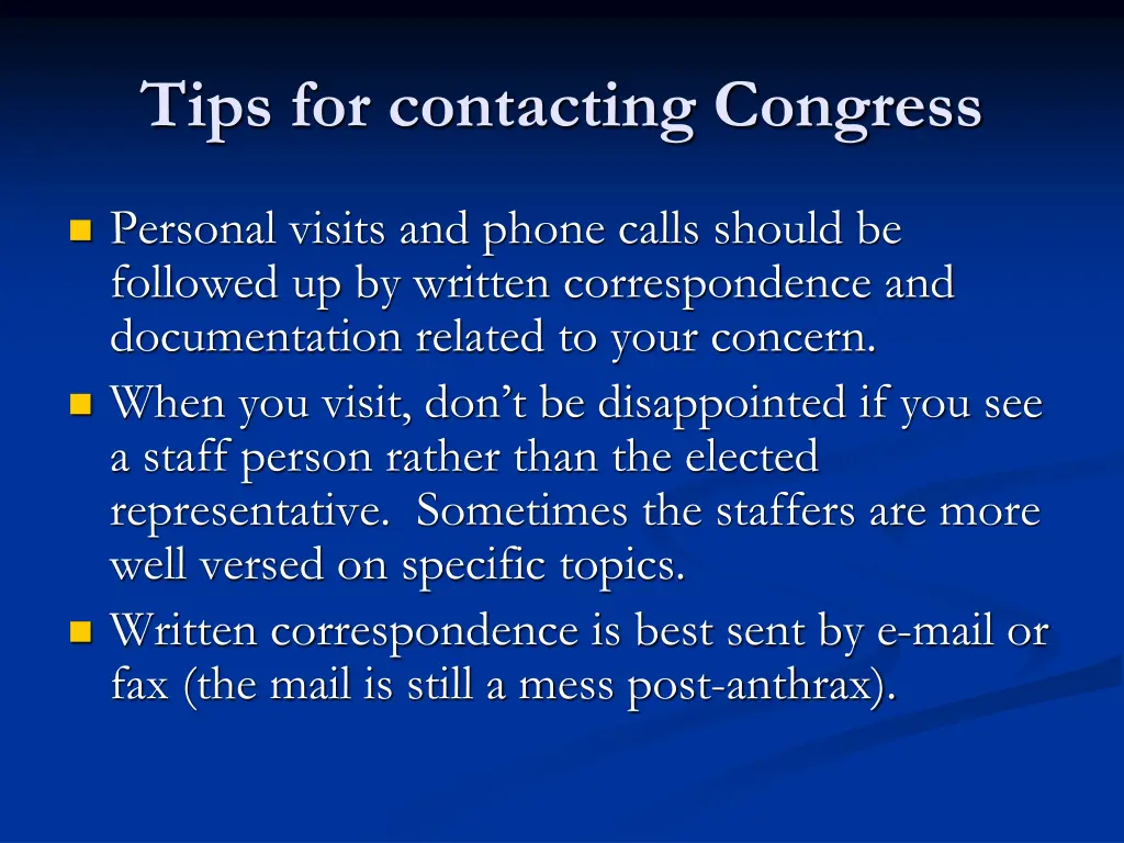 tips for contacting congress 1