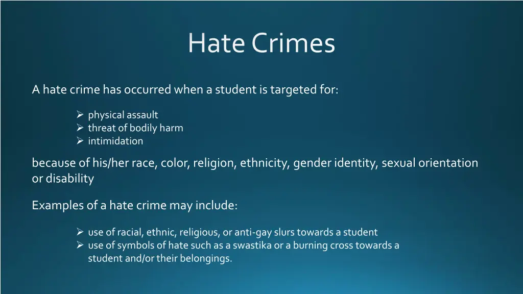 hate crimes