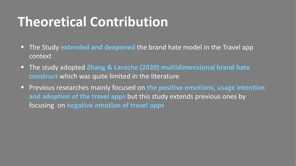 theoretical contribution