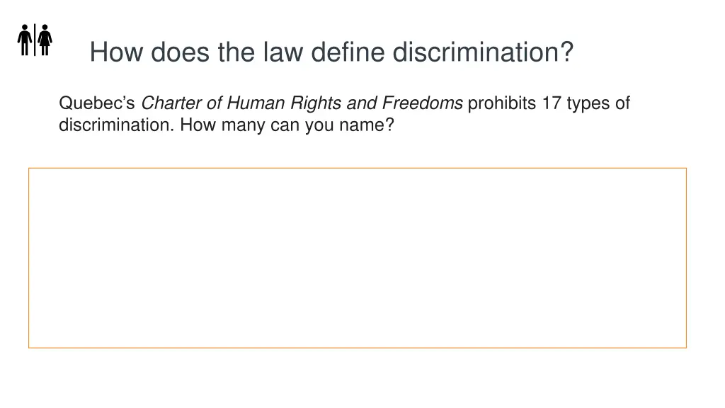 how does the law define discrimination