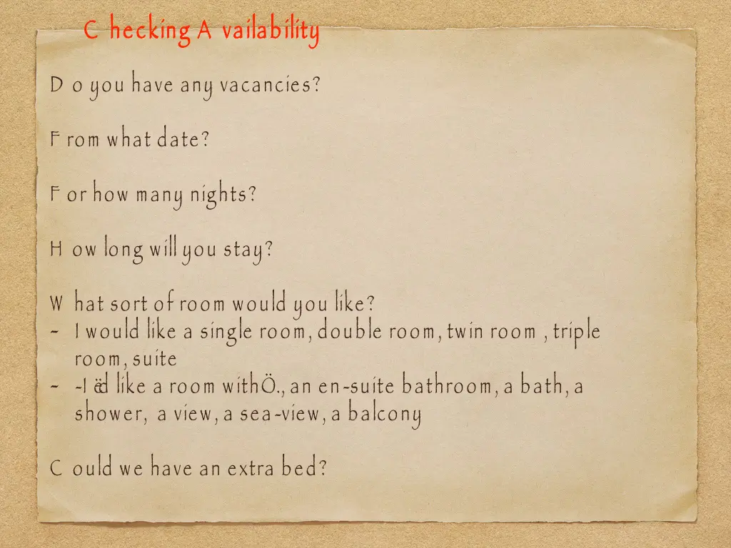 c hecking a vailability