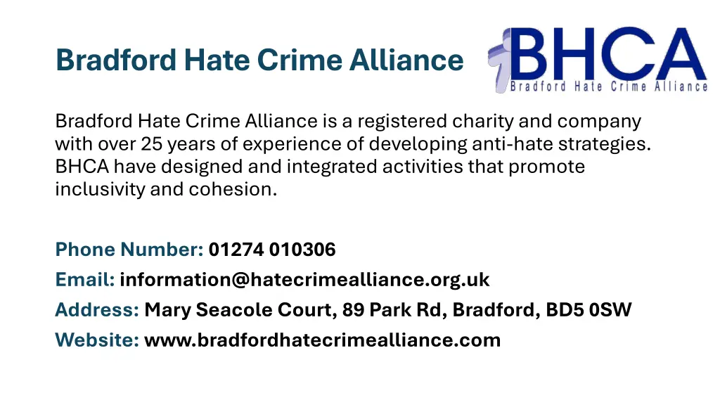 bradford hate crime alliance