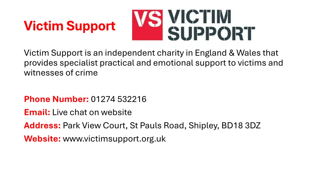 victim support