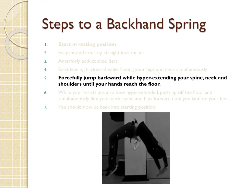 steps to a backhand spring 4