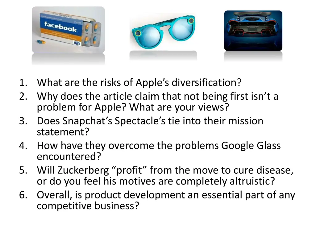 1 what are the risks of apple s diversification