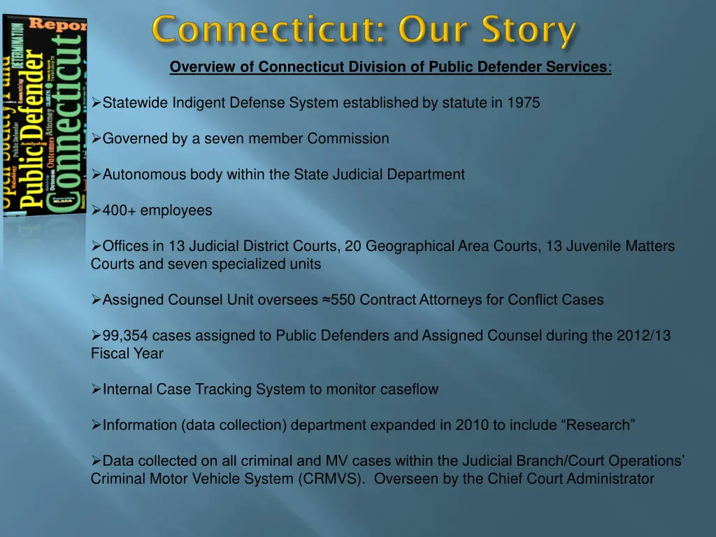 overview of connecticut division of public