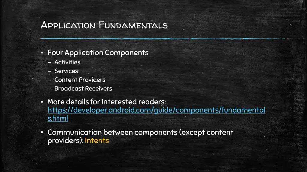 application fundamentals