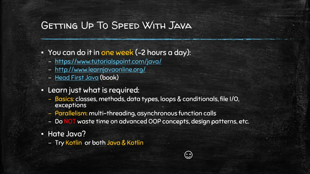 getting up to speed with java