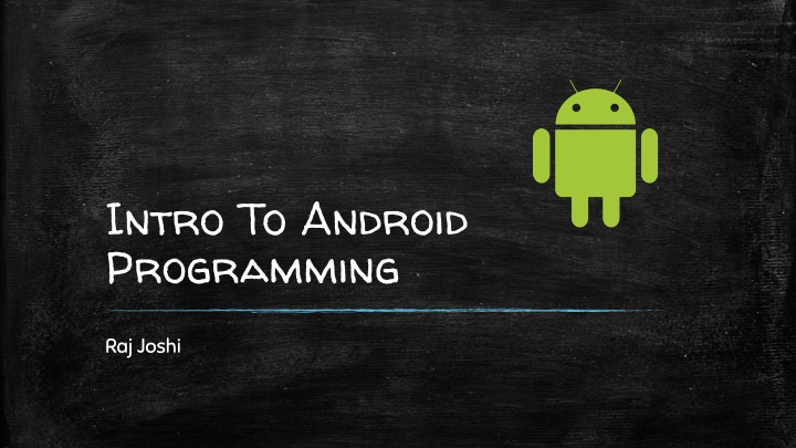 intro to android programming