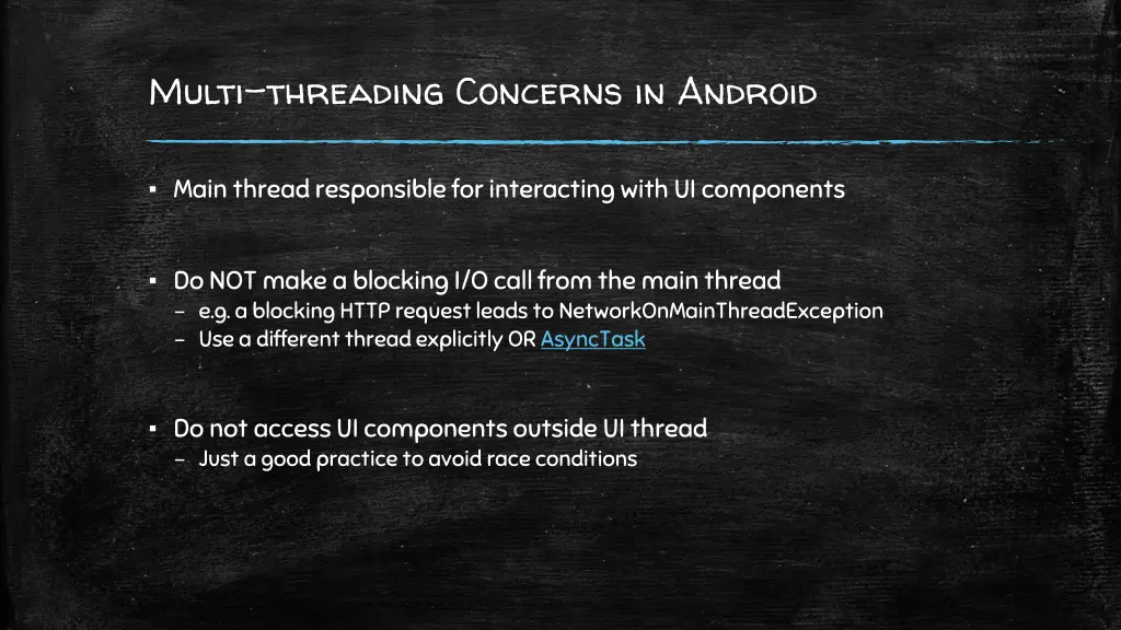 multi threading concerns in android