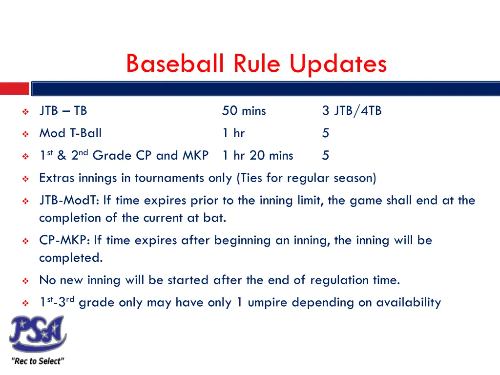 baseball rule updates