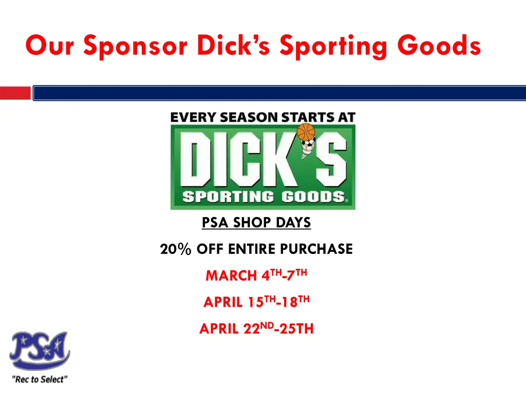 our sponsor dick s sporting goods