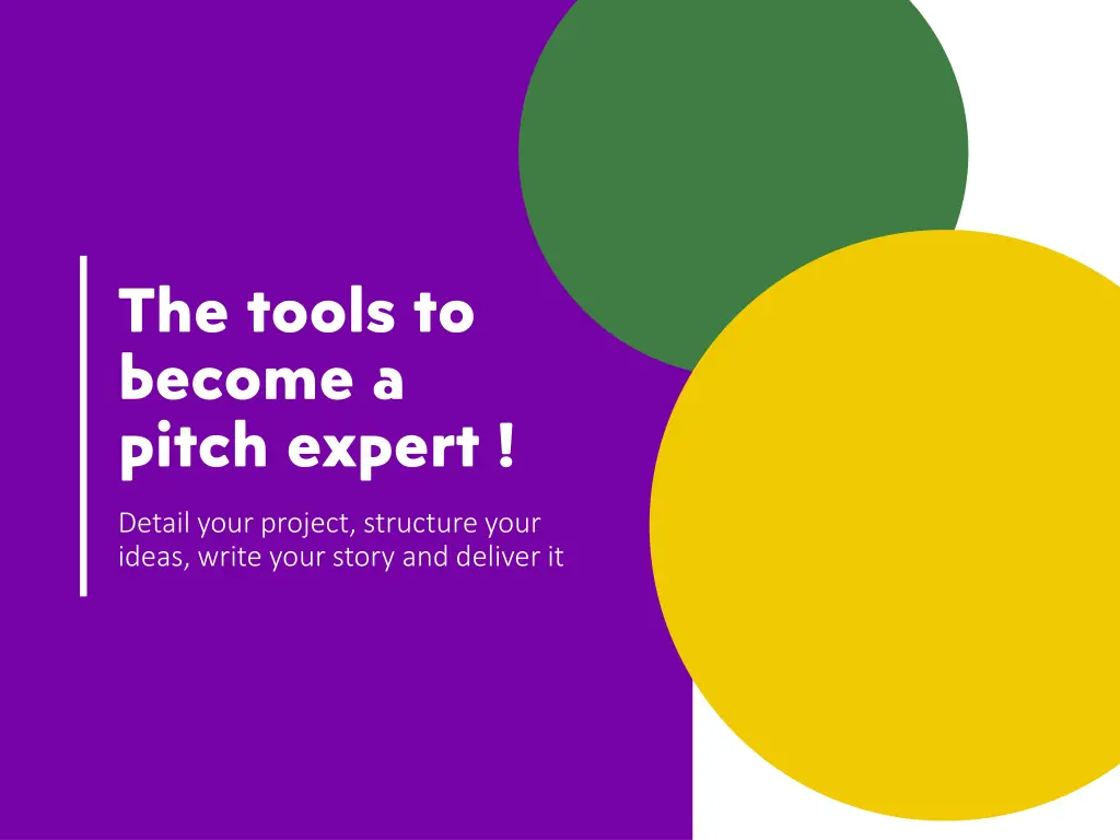 the tools to become a pitch expert