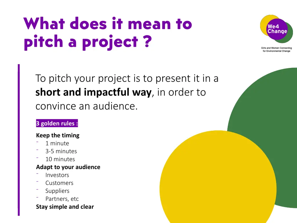 what does it mean to pitch a project