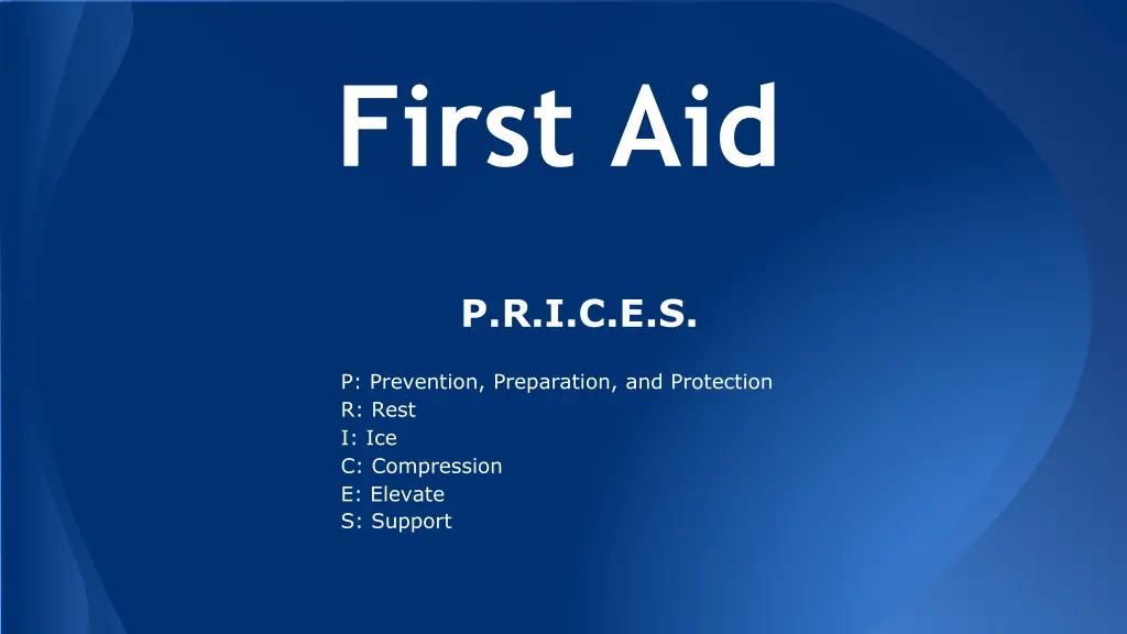 first aid