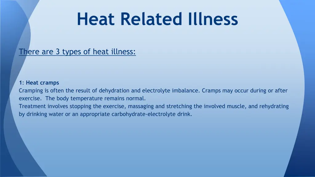 heat related illness