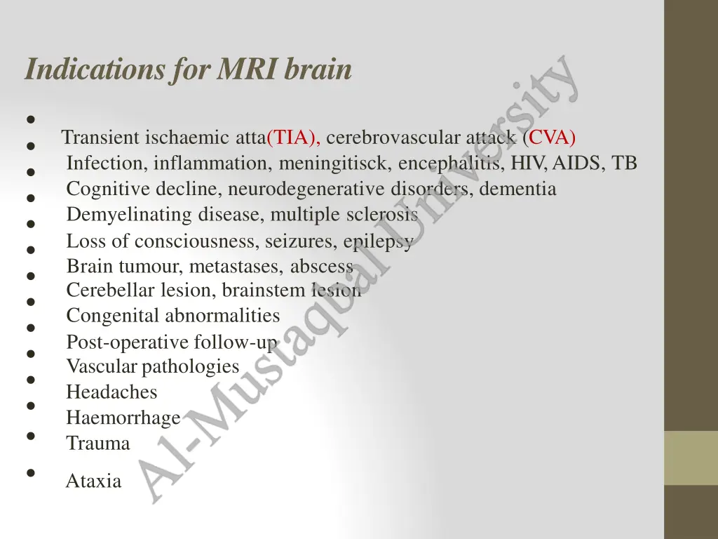 indicationsformribrain ataxia