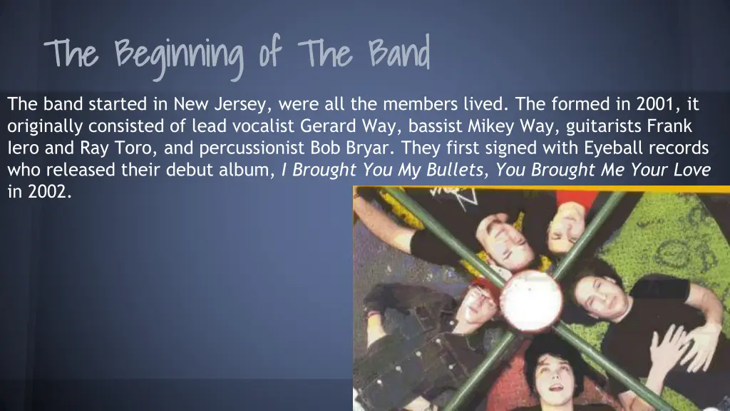 the beginning of the band