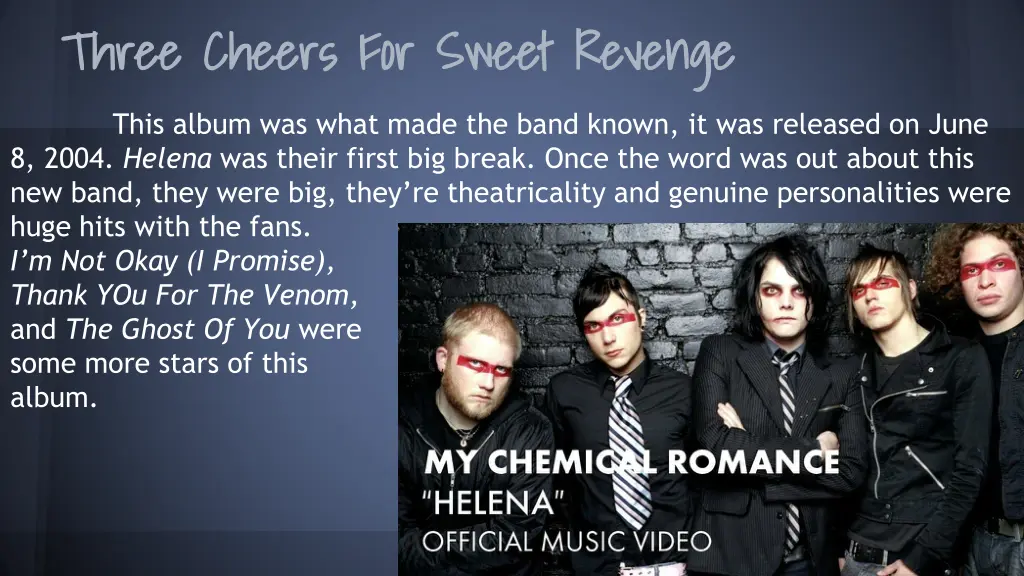 three cheers for sweet revenge