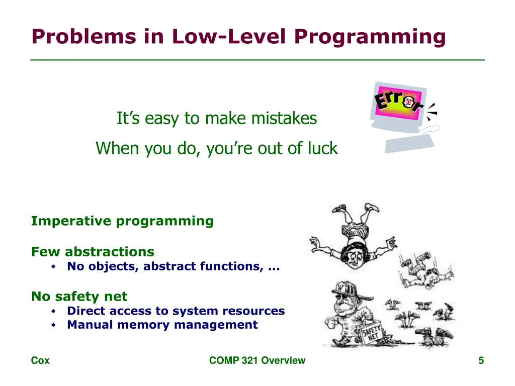 problems in low level programming