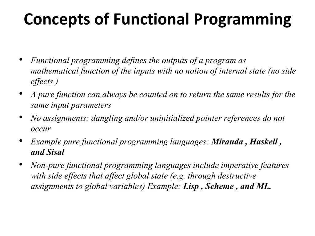 concepts of functional programming