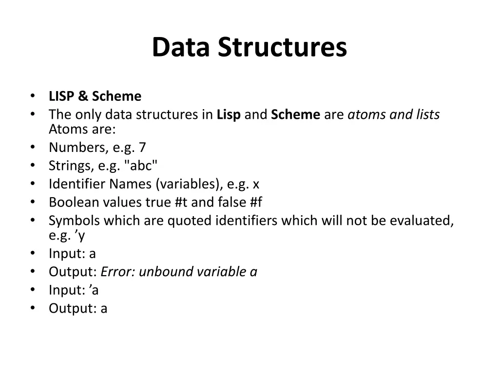 data structures