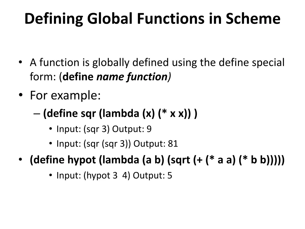 defining global functions in scheme