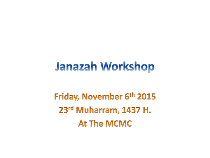 janazah workshop