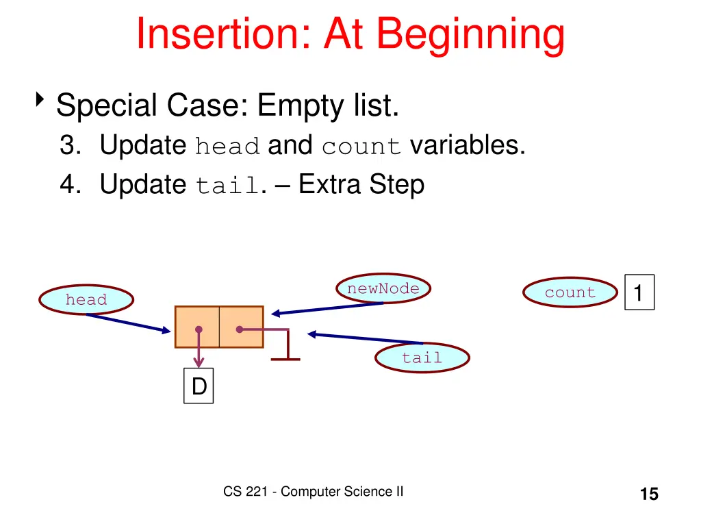 insertion at beginning 5