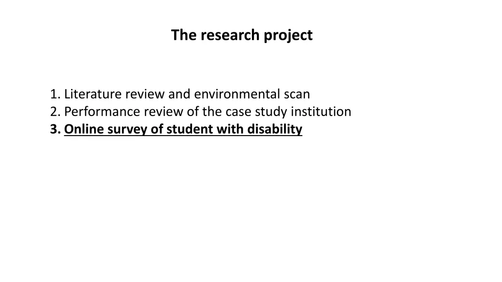 the research project