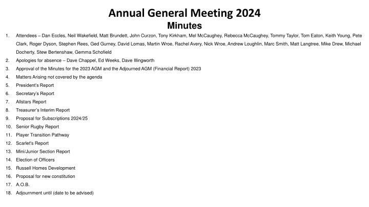 annual general meeting 2024 minutes