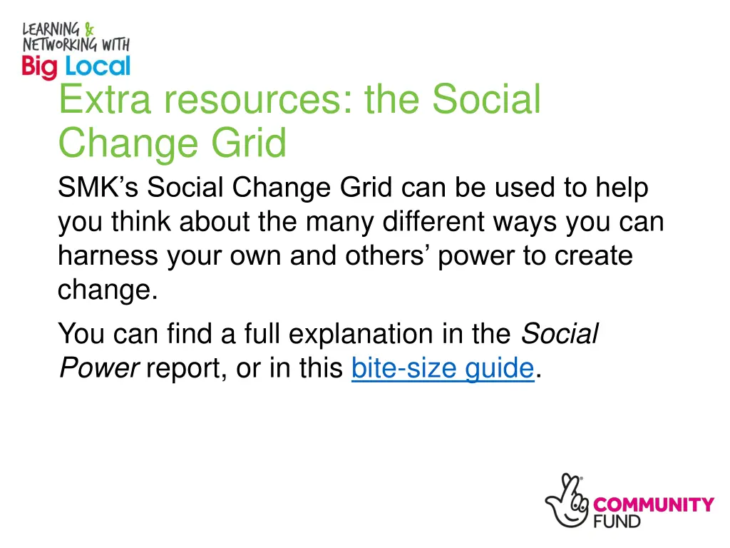 extra resources the social change grid 2