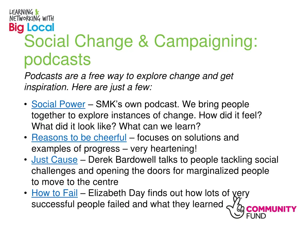 social change campaigning podcasts podcasts