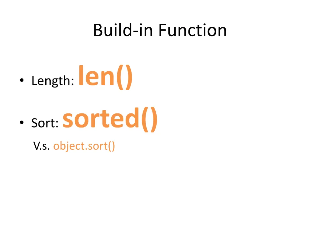 build in function