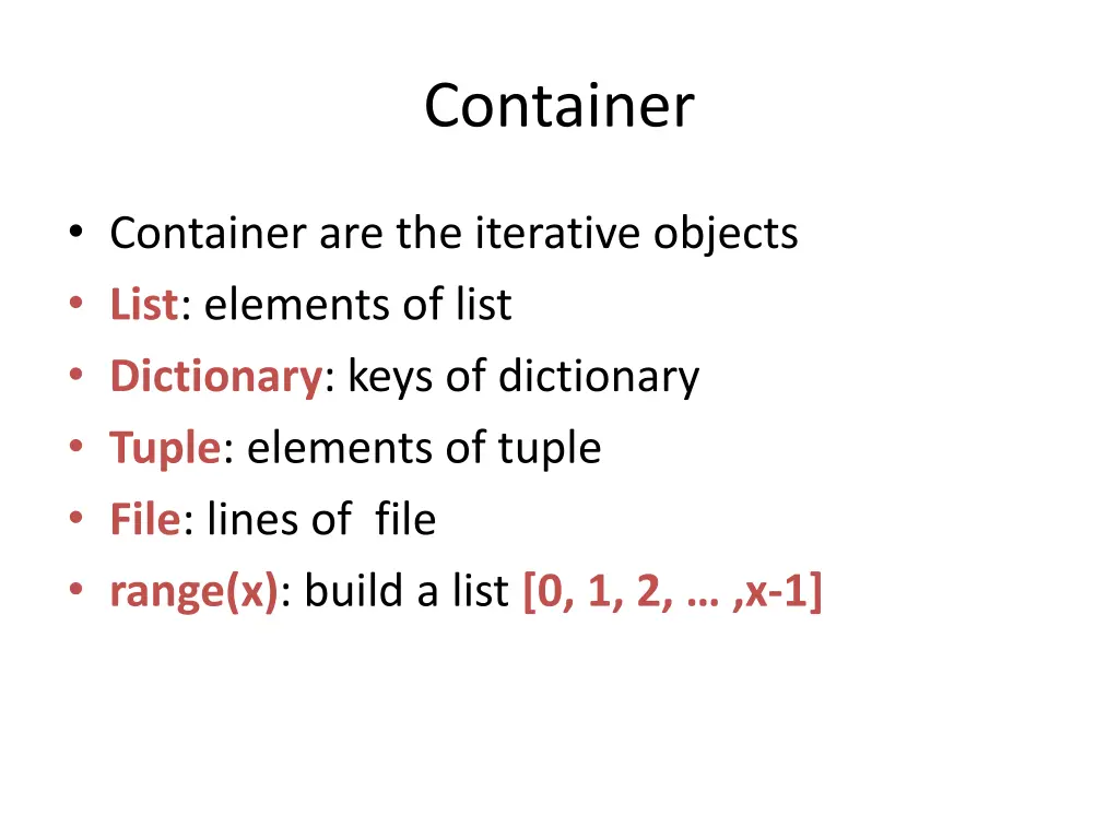 container