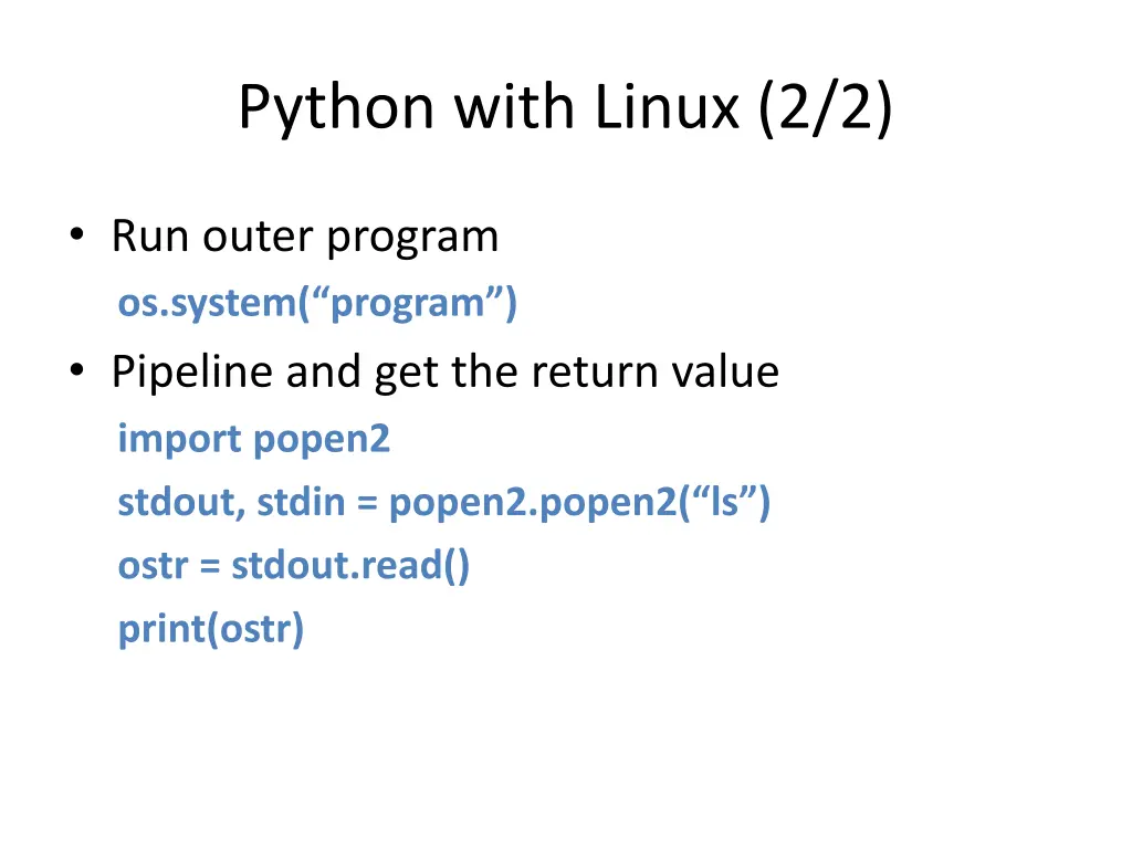 python with linux 2 2