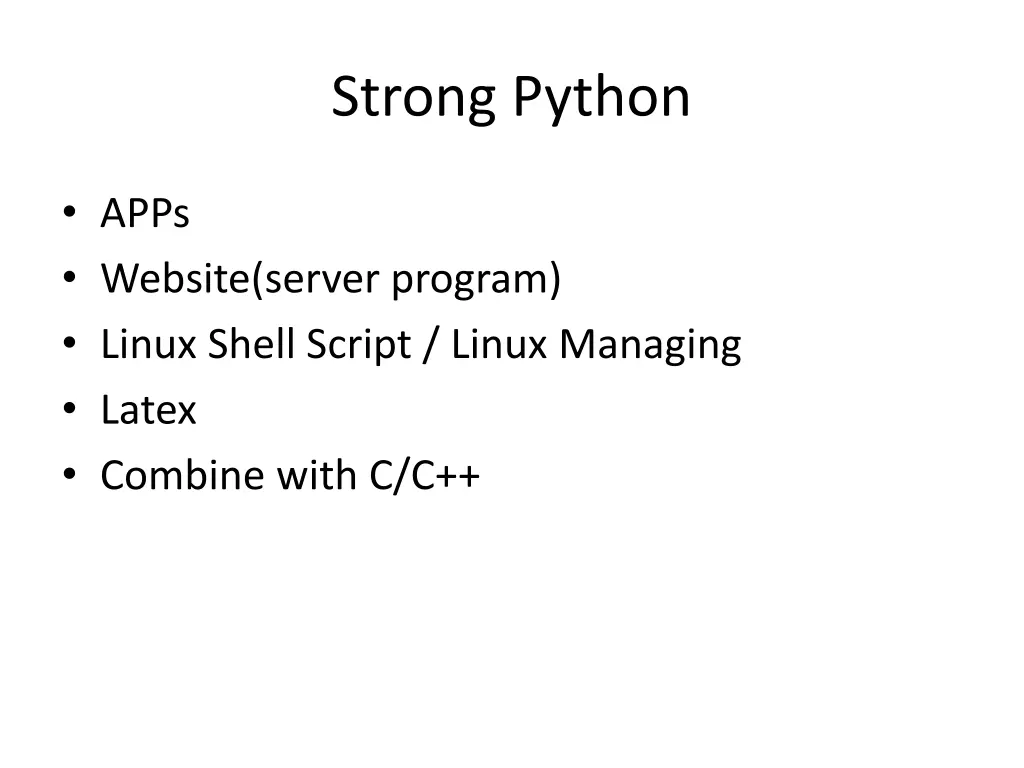 strong python