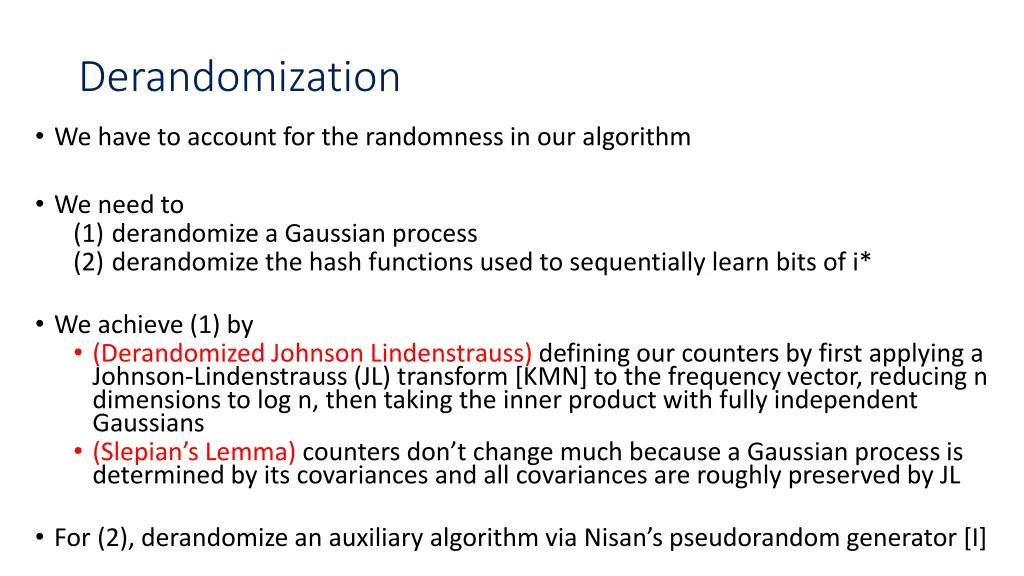 derandomization