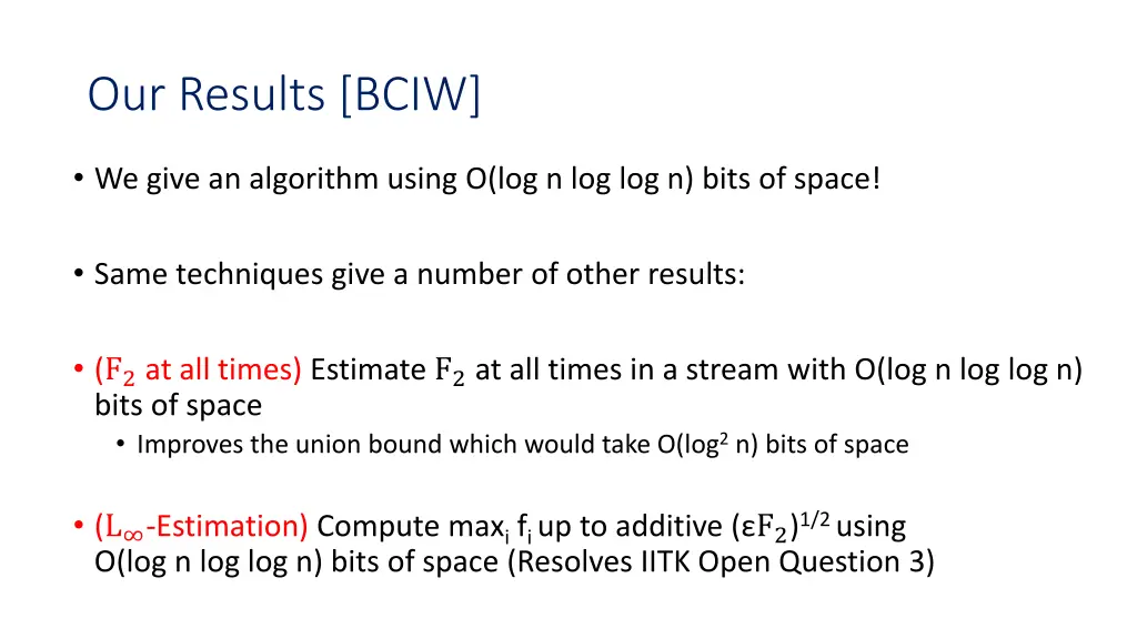 our results bciw